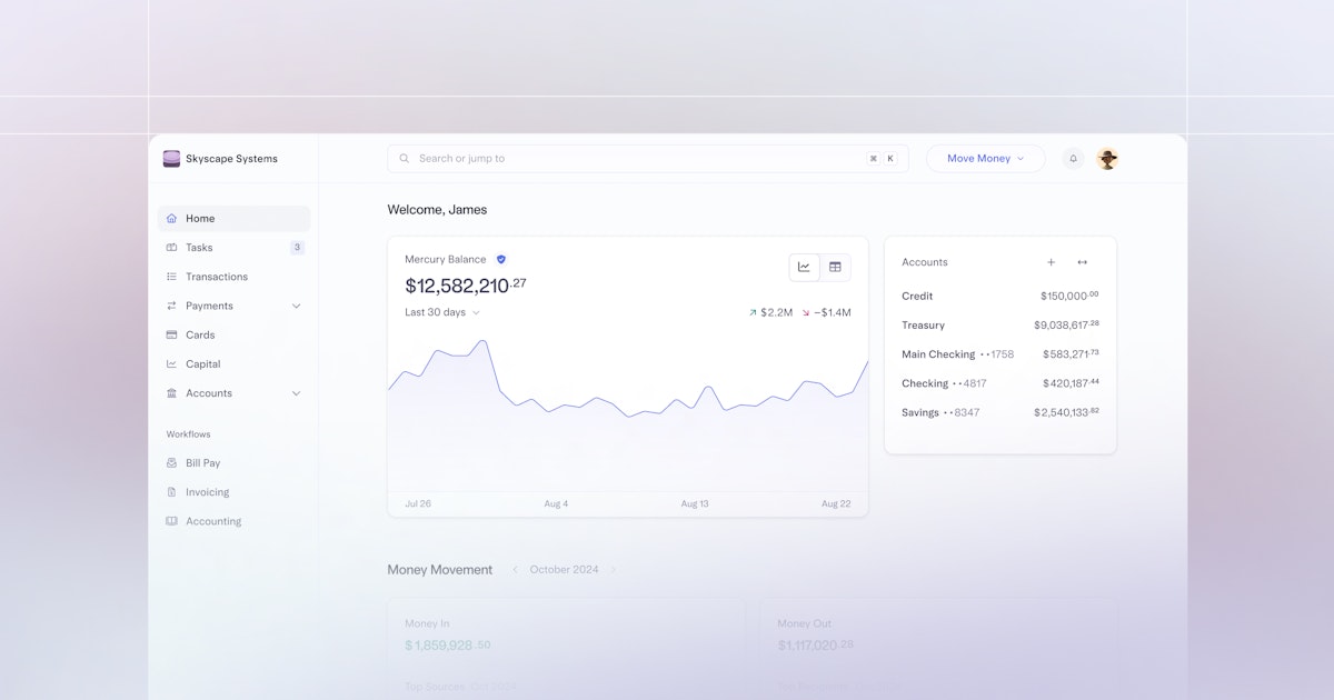 Online Business Banking For Startups & Personal Banking | Mercury