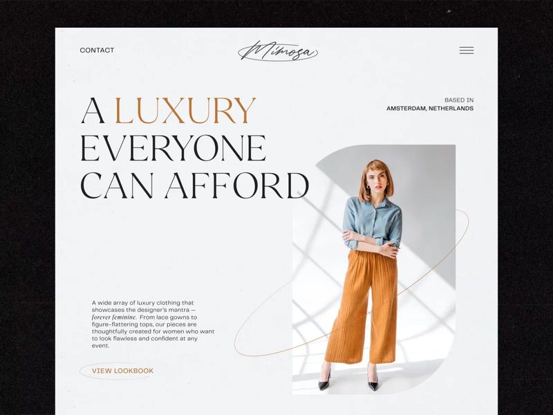 Fashion Brand Ecommerce Website Home Page