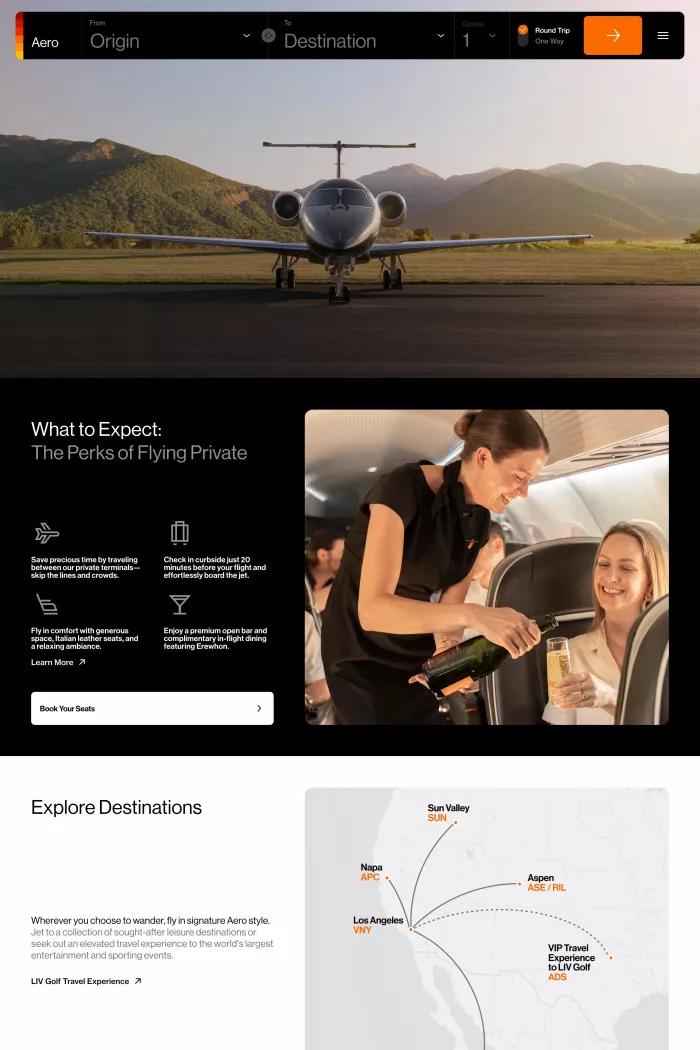 Book by the seat | The Private Jet Experience | Aero™