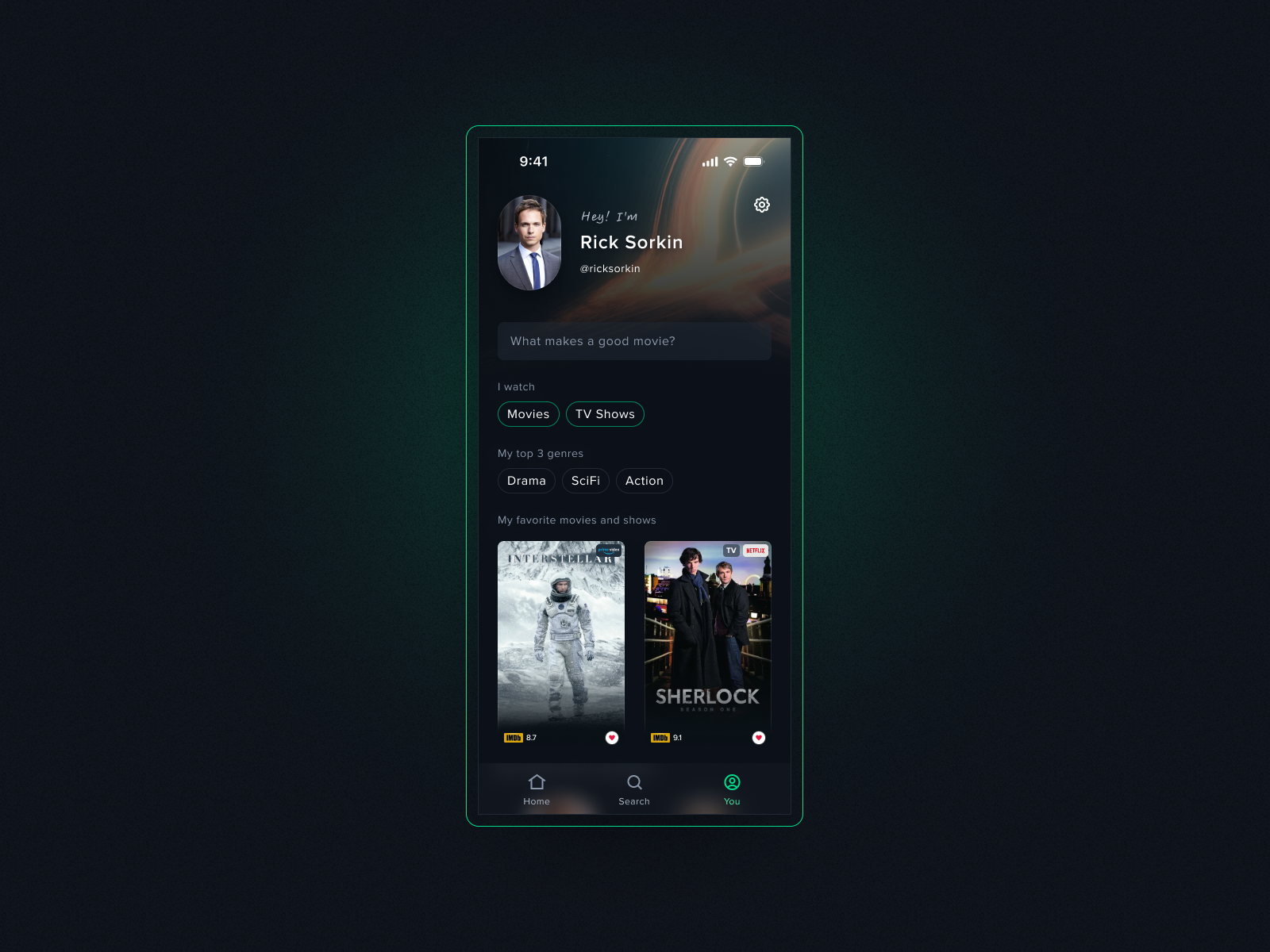 User Profile concept